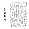 Keys collection, sketch for your design