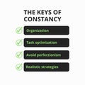 The keys of constancy banner Royalty Free Stock Photo