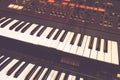Digital piano Keys and audio cursor Royalty Free Stock Photo