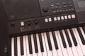 Keys electronic musical instrument close-up