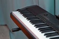 Keys electronic synthesizer close up. Musical instruments Royalty Free Stock Photo