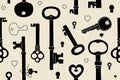 Keys Endless Pattern Royalty Free Stock Photo