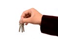 Keys in hand mortgage house rent concept