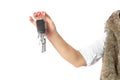 Keys in the hands of a woman. Royalty Free Stock Photo