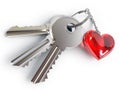 Keys, heart, key ring Royalty Free Stock Photo