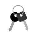 Keys icon, isolated on white background, vector illustration. Royalty Free Stock Photo