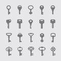 Keys icons Royalty Free Stock Photo