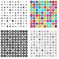 100 keys icons set vector variant Royalty Free Stock Photo