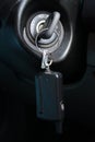 Keys in the ignition lock Royalty Free Stock Photo