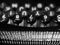 Keys and letter bars of type writer Royalty Free Stock Photo