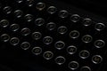 Keys with letters of ancient black typewriter Royalty Free Stock Photo