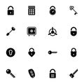 Keys and Locks icon - Expand to any size - Change to any colour. Perfect Flat Vector Contains such Icons as bank, combination,