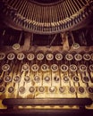 Keys of an old rusty typewriter Royalty Free Stock Photo