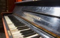 Keys of the old vintage piano Royalty Free Stock Photo