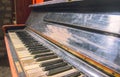 keys of the old vintage piano Royalty Free Stock Photo