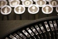 Keys on an old vintage type writer Royalty Free Stock Photo