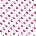 Keys in the red color heart vector pattern EPS 10. Lovely background. Trendy flat isolated symbols on white. Love Royalty Free Stock Photo