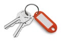 Keys and Red Key Chain Royalty Free Stock Photo