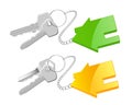 Keys ring cottage Royalty Free Stock Photo