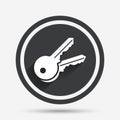 Keys sign icon. Unlock tool symbol.