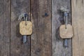 Keys to the front door of the house. Various accessories needed Royalty Free Stock Photo