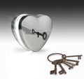 Keys to the heart Royalty Free Stock Photo