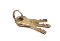 Keys on white background Royalty Free Stock Photo