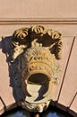 Sculptures on architecture: Keystone above the archs, at the Zeughaus old Arsenal in Berlin, Germany