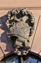 Sculptures on architecture: Keystone above the archs, at the Zeughaus old Arsenal in Berlin, Germany