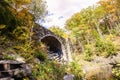 Keystone arches bridge on the Westfiled river in Berkshires Massachusetts Royalty Free Stock Photo