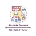 Keystroke dynamics concept icon Royalty Free Stock Photo