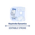 Keystroke dynamics light blue concept icon Royalty Free Stock Photo