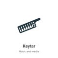 Keytar vector icon on white background. Flat vector keytar icon symbol sign from modern music collection for mobile concept and