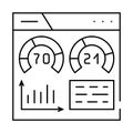 keyword difficulty seo line icon vector illustration