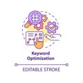 Keyword optimization concept icon