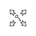 Keyword optimization line icon