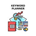 Keyword Planner Vector Concept Color Illustration