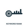 Keyword Rank vector icon symbol. Creative sign from seo and development icons collection. Filled flat Keyword Rank icon for Royalty Free Stock Photo