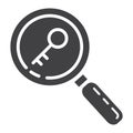 Keyword research glyph icon, seo and development Royalty Free Stock Photo