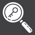 Keyword research glyph icon, seo and development Royalty Free Stock Photo