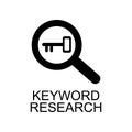keyword research icon. Element of seo and development icon with name for mobile concept and web apps. Detailed keyword research Royalty Free Stock Photo