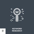 Keyword Research Line Icon Royalty Free Stock Photo