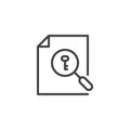 Keyword Research line icon Royalty Free Stock Photo