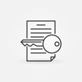 Keyword research line icon Royalty Free Stock Photo