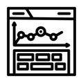 keyword research seo line icon vector illustration Royalty Free Stock Photo