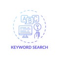 Keyword search concept icon