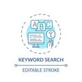 Keyword search concept icon