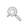 Keyword search hand drawn outline doodle icon. Royalty Free Stock Photo