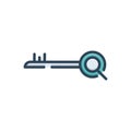 Color illustration icon for Keyword Search, shibboleth and find