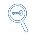 Keyword search icon / outline vector